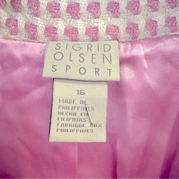 Sigrid Olsen Textured Pink and Cream Blazer - Picture 2 of 10